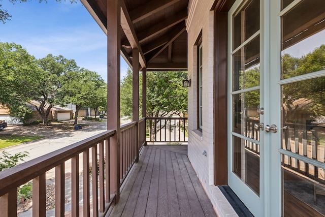 275 Casa Blanca Ave, Fort Worth, TX 76107 - wooden deck with french doors