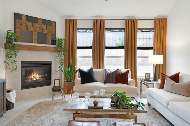 911 Bluewood St, Princeton, TX 75407 - living area featuring plenty of natural light and a tiled fireplace