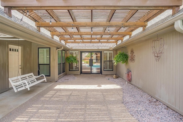 5800 Montford Dr, Colleyville, TX 76034 - doorway to property with a patio and a pergola