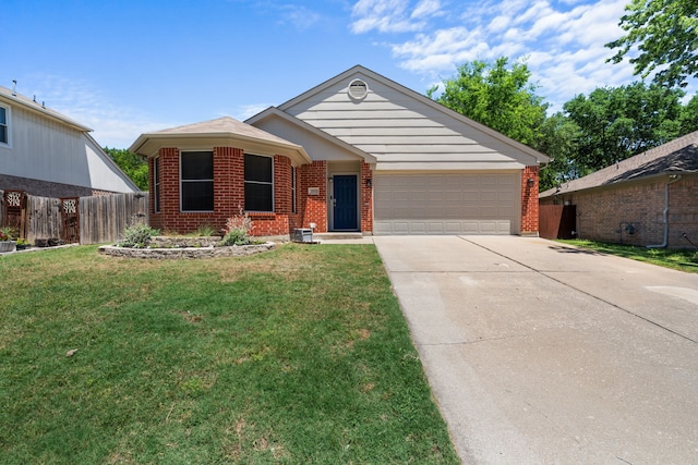 7612 Brittany Pl, Fort Worth, TX 76137 - ranch-style house with brick siding, an attached garage, and concrete driveway