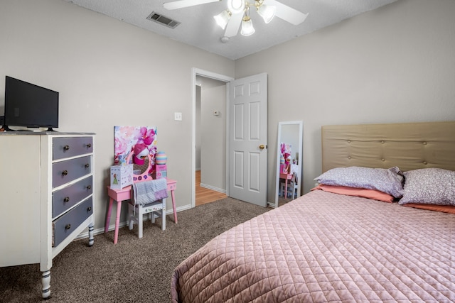 7612 Brittany Pl, Fort Worth, TX 76137 - bedroom featuring carpet, baseboards, and ceiling fan