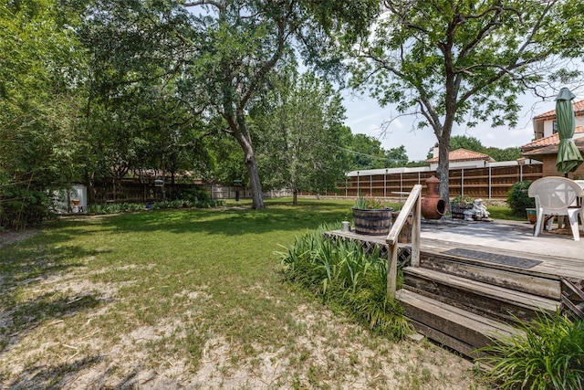 8523 Santa Clara Dr, Dallas, TX 75218 - view of yard with a wooden deck