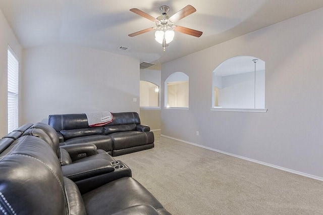925 Lake Grove Dr, Little Elm, TX 75068 - living room featuring a ceiling fan, carpet floors, and baseboards
