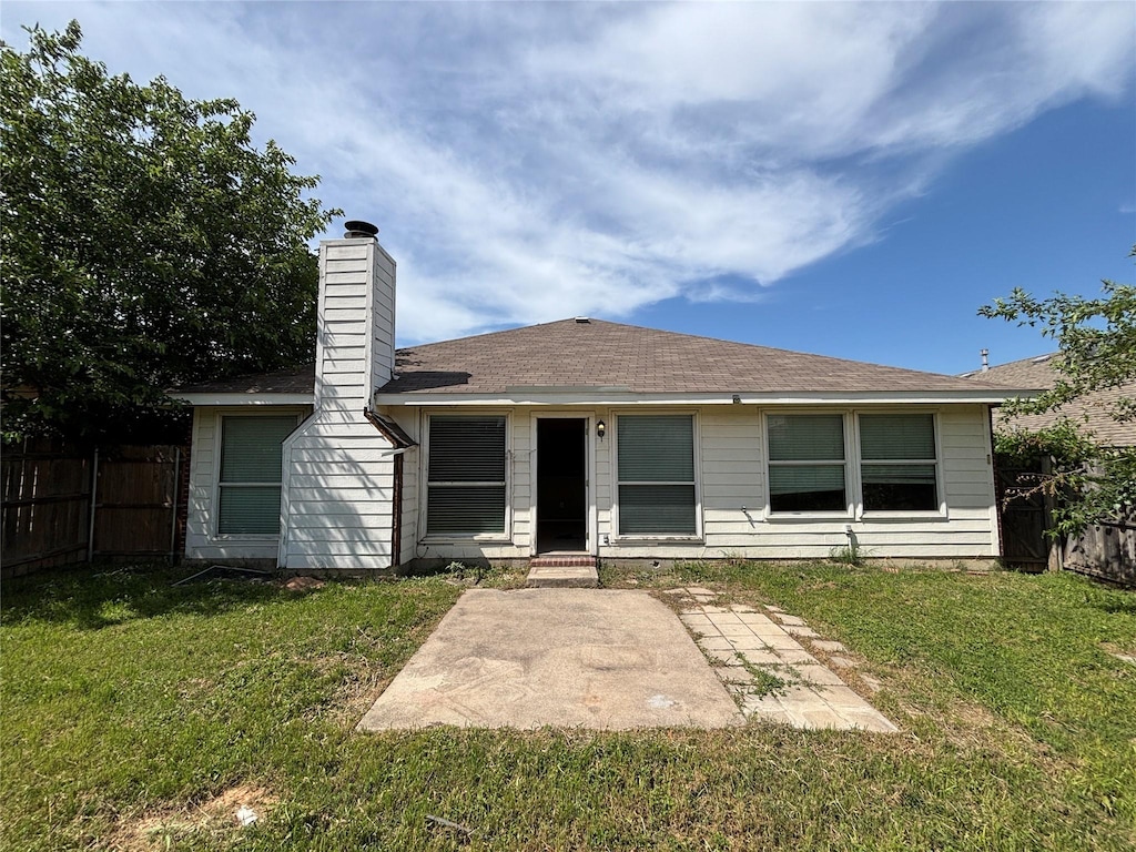 817 Fox Hunt Trl, Fort Worth, TX 76179 - back of property with a patio area and a chimney
