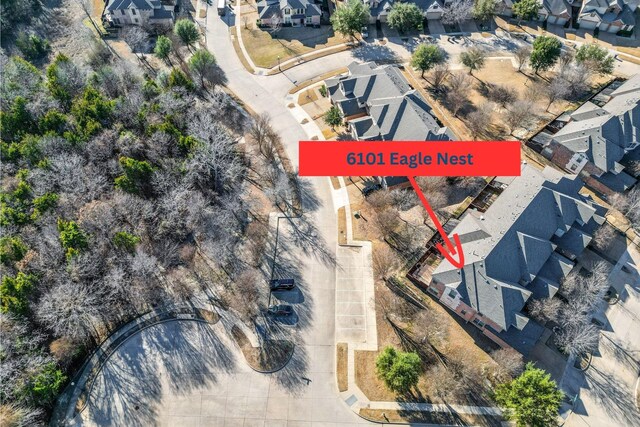 6101 Eagle Nest Dr, Garland, TX 75044 - aerial overview of property's location featuring nearby suburban area