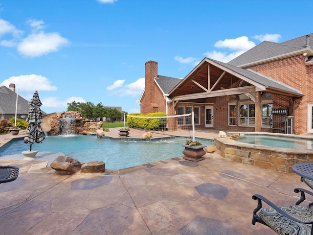 501 Las Lomas Dr, Heath, TX 75032 - outdoor pool with an in-ground hot tub and a patio