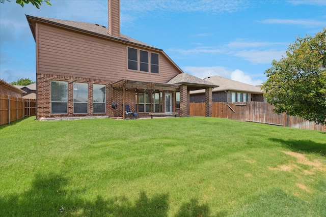 2256 Laurel Forest Dr, Fort Worth, TX 76177 - rear view of property with a chimney, brick siding, and a pergola
