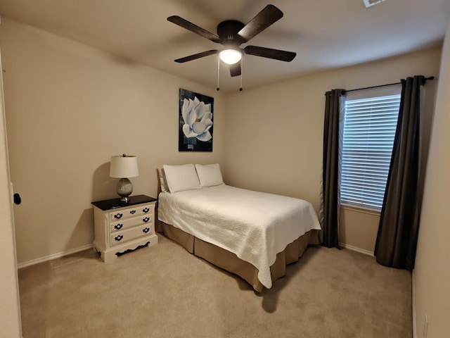 4415 Shady Elm Dr, Mansfield, TX 76063 - bedroom featuring light colored carpet, baseboards, and ceiling fan
