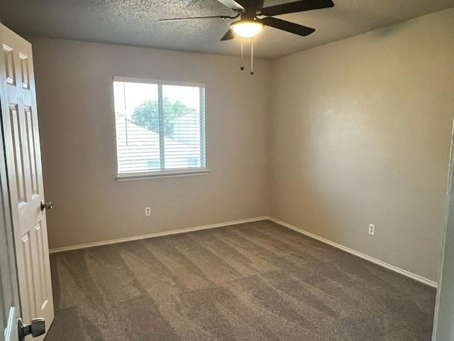 8412 Widgeon Way, Dallas, TX 75249 - unfurnished room with ceiling fan and dark carpet