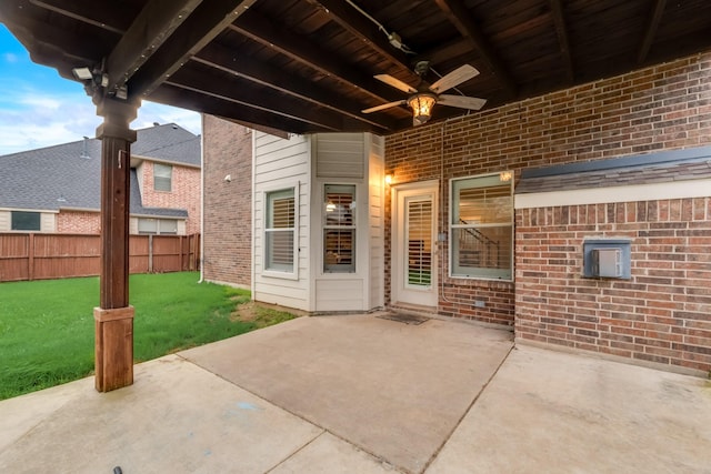 851 Carolina Way, Lantana, TX 76226 - view of patio / terrace featuring a ceiling fan