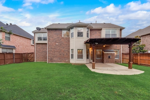 851 Carolina Way, Lantana, TX 76226 - back of house with a patio area, brick siding, and an outdoor kitchen