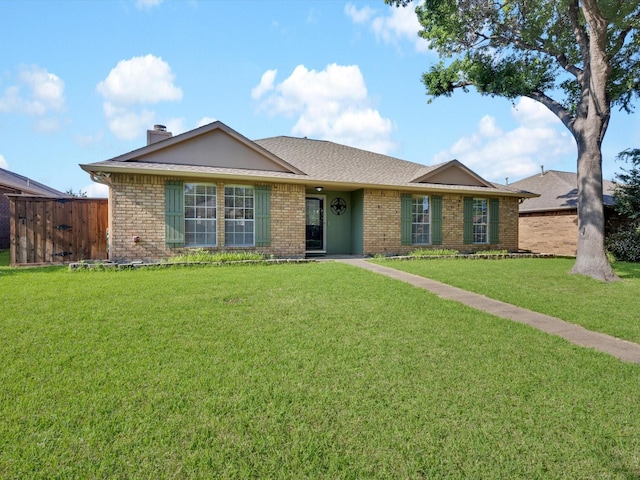 1308 River Birch Ln, Carrollton, TX 75007 - single story home featuring brick siding, roof with shingles, and a chimney