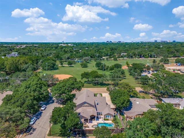 11240 Rosser Rd, Dallas, TX 75229 - aerial view of a tree filled landscape and a pool