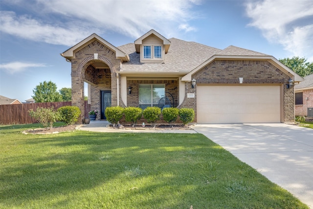 4806 Ashbury Ln, Mansfield, TX 76063 - view of front of home featuring brick siding, an attached garage, driveway, and roof with shingles