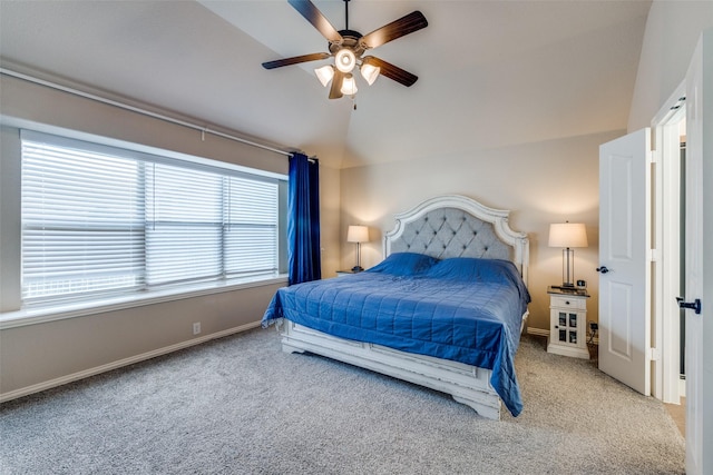 4806 Ashbury Ln, Mansfield, TX 76063 - carpeted bedroom with lofted ceiling, baseboards, and a ceiling fan