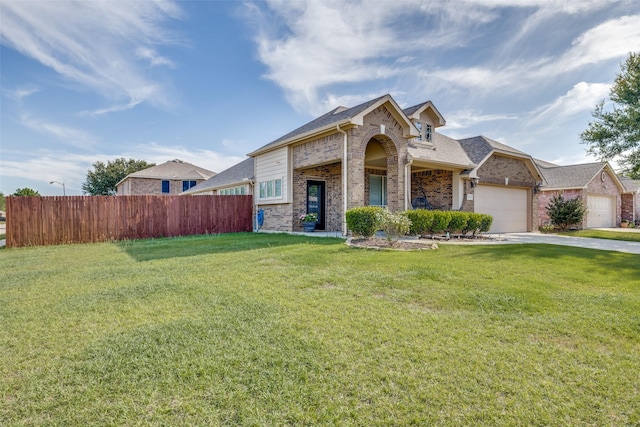 4806 Ashbury Ln, Mansfield, TX 76063 - view of front facade featuring brick siding, an attached garage, a shingled roof, and concrete driveway