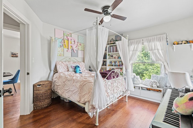 2236 Alston Ave, Fort Worth, TX 76110 - bedroom featuring wood finished floors and ceiling fan