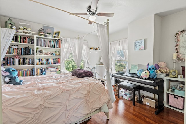 2236 Alston Ave, Fort Worth, TX 76110 - bedroom with wood finished floors and ceiling fan