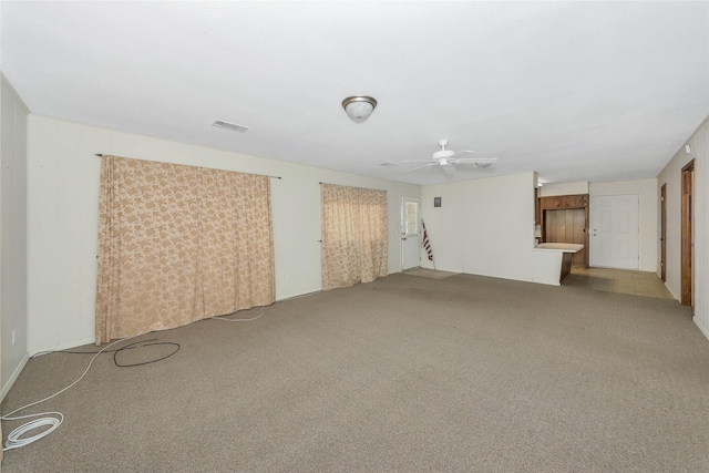 723 Leftys Ct, Possum Kingdom Lake, TX 76449 - basement with light colored carpet and a ceiling fan