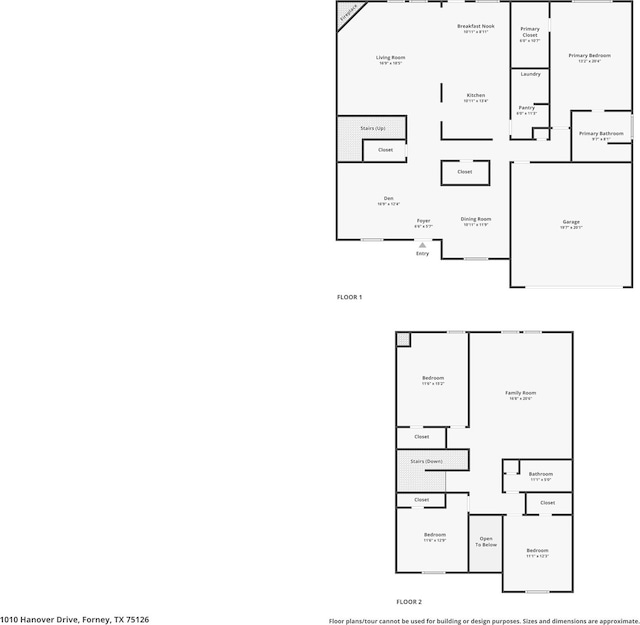 1010 Hanover Dr, Forney, TX 75126 - home floor plan