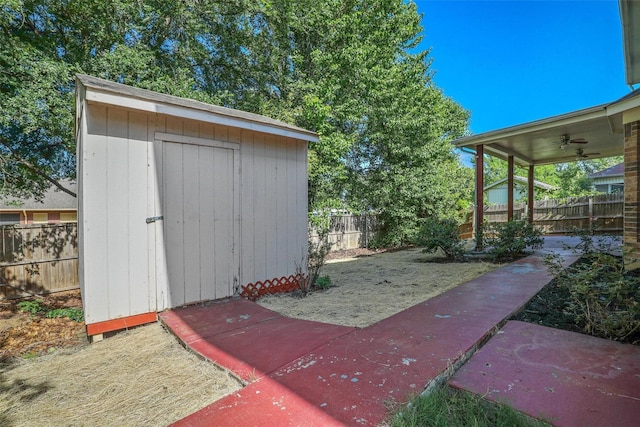 7333 Mesa Verde Trl, Fort Worth, TX 76137 - view of shed featuring a fenced backyard