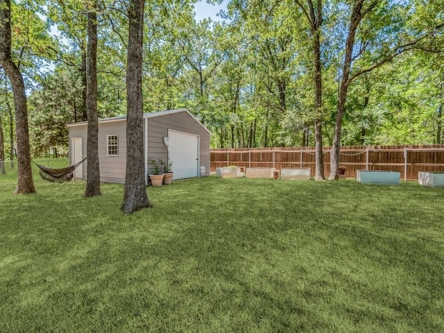 107 Camino Robles St, Gun Barrel City, TX 75156 - view of yard featuring a detached garage and an outbuilding