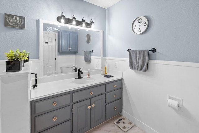 203 Marianne, Sulphur Springs, TX 75482 - bathroom featuring vanity and marble finish flooring