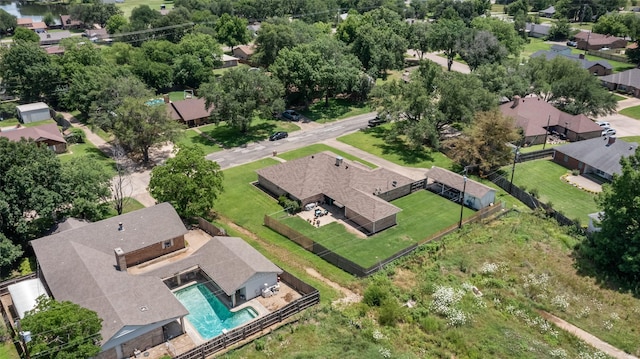 203 Marianne, Sulphur Springs, TX 75482 - aerial view of residential area featuring a pool