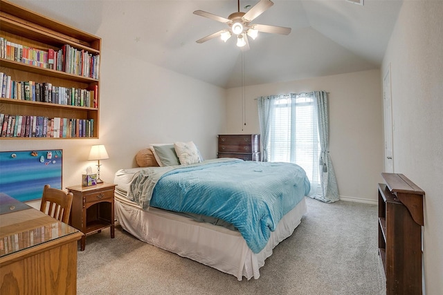 5040 Pallas Ct, Fort Worth, TX 76123 - bedroom with carpet floors, lofted ceiling, and a ceiling fan