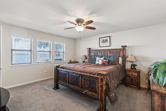 142 Peninsula Point Ter, Mabank, TX 75156 - bedroom with carpet, baseboards, and a ceiling fan