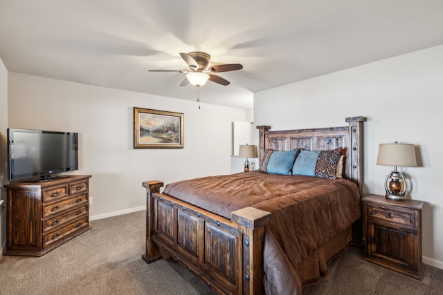 142 Peninsula Point Ter, Mabank, TX 75156 - bedroom featuring carpet flooring, baseboards, and ceiling fan