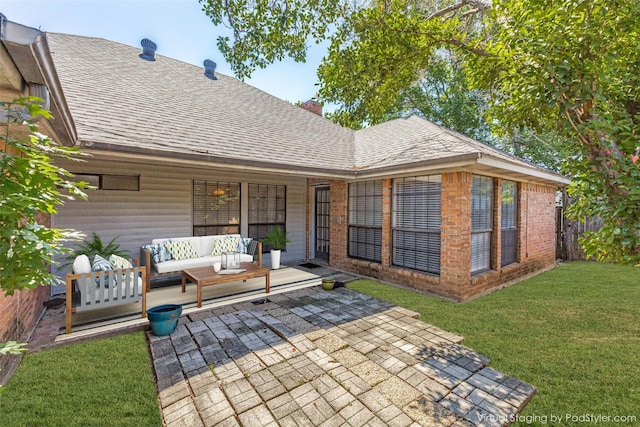 18609 Crownover Ct, Dallas, TX 75252 - view of patio / terrace with outdoor lounge area