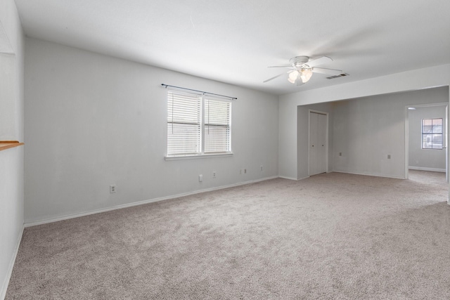 8222 Happy Trl, Alvarado, TX 76009 - unfurnished room with a ceiling fan, light carpet, and baseboards