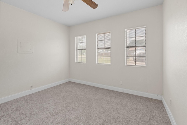 8222 Happy Trl, Alvarado, TX 76009 - unfurnished room featuring carpet flooring, ceiling fan, and baseboards