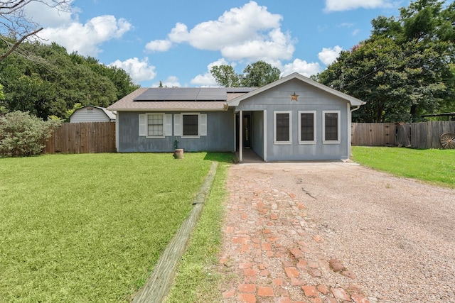 8222 Happy Trl, Alvarado, TX 76009 - view of front facade featuring driveway and solar panels