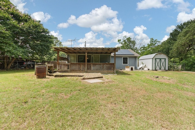 8222 Happy Trl, Alvarado, TX 76009 - back of house with roof mounted solar panels