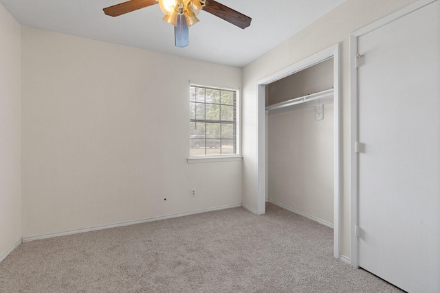 8222 Happy Trl, Alvarado, TX 76009 - unfurnished bedroom with light colored carpet, a closet, ceiling fan, and baseboards