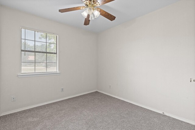 8222 Happy Trl, Alvarado, TX 76009 - unfurnished room with carpet, a ceiling fan, and baseboards