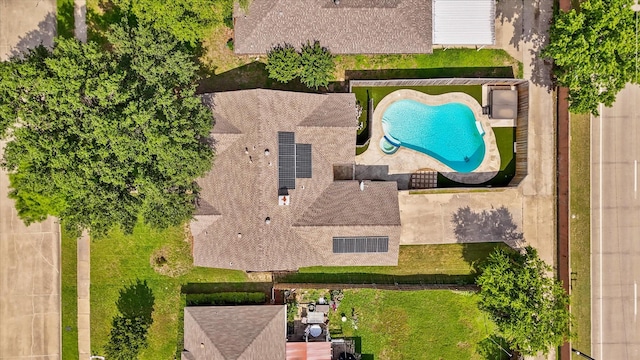 1646 Belltower Dr, Lewisville, TX 75067 - drone / aerial view of a pool