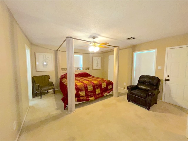 21363 Stevenson Rd, Frankston, TX 75763 - bedroom with carpet floors and ceiling fan