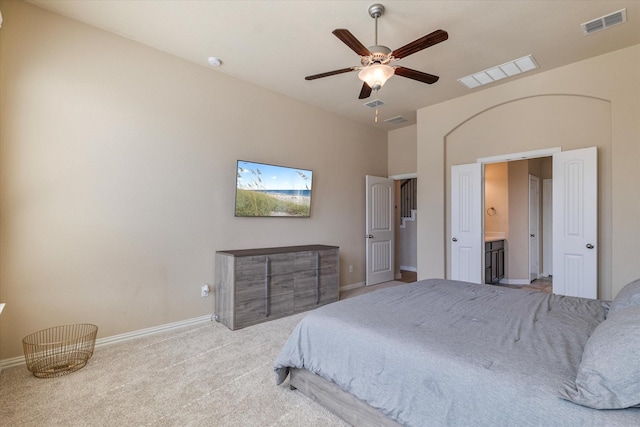 4708 River Edge Pl, Frisco, TX 75036 - bedroom with baseboards, carpet, and ceiling fan