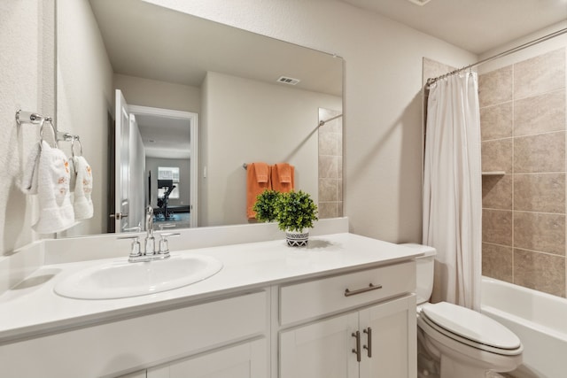 452 Ella Ln, Fate, TX 75087 - full bathroom with vanity, toilet, and shower / bath combination with curtain