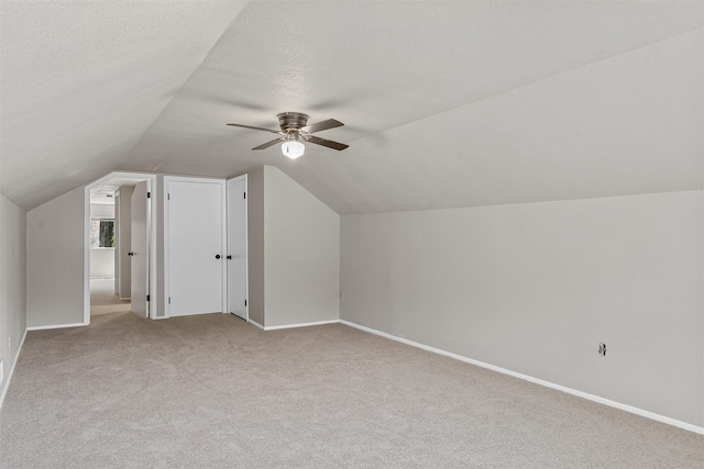 3412 Lisbon Dr, Waco, TX 76706 - additional living space with vaulted ceiling, carpet, baseboards, and a ceiling fan