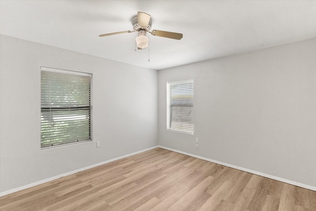 603 Plainview Dr, Mansfield, TX 76063 - unfurnished room with light wood-type flooring, baseboards, and a ceiling fan