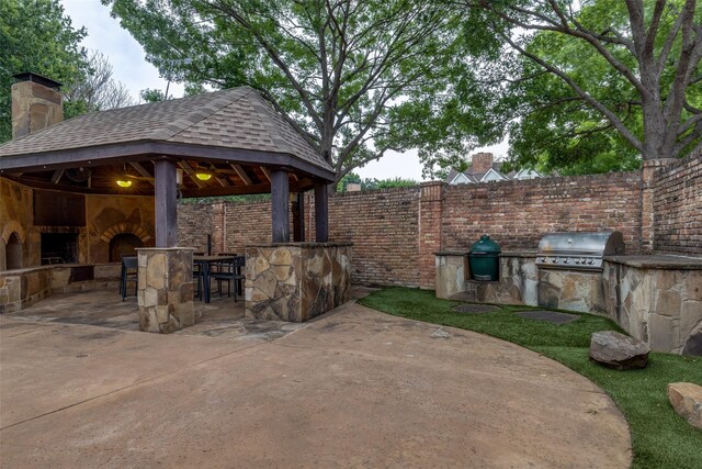18602 Turnbridge Dr, Dallas, TX 75252 - view of patio featuring a gazebo