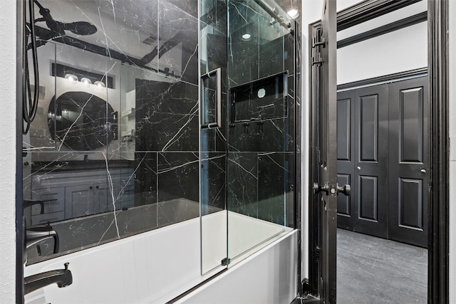 4160 Towne Green Cir, Addison, TX 75001 - full bath featuring shower / bath combination with glass door