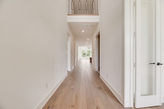 3340 Crescent Ln, Celina, TX 75009 - hall with light wood-style flooring and recessed lighting