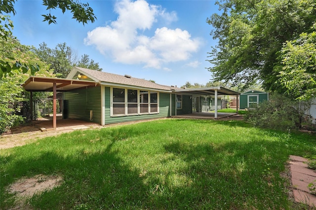 1317 Elby St, Irving, TX 75061 - rear view of house with a yard and a patio area