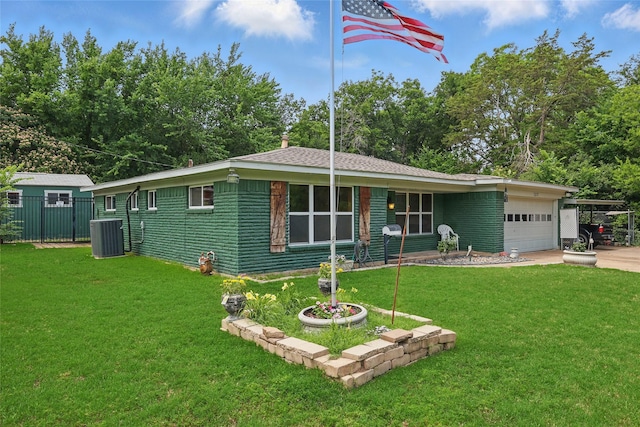 1317 Elby St, Irving, TX 75061 - single story home featuring an attached garage, concrete driveway, and central AC
