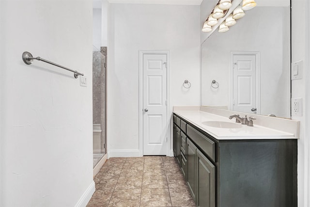 2353 Salisbury Ct, The Colony, TX 75056 - full bath with vanity, walk in shower, and baseboards